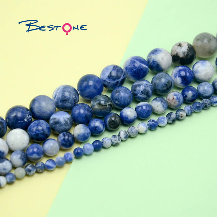 Wholesale 4/6/8/10mm Natural Stone Sodalite Round Beads for DIY Jewelry Making