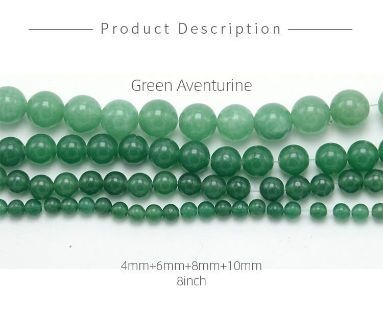 Jewelry Making Supplier 4mm 6mm 8mm 10mm Natural Green Aventurine Round Beads for DIY Jewelry Making