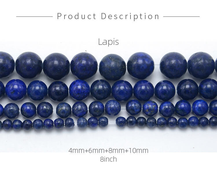 Hot Sell 4/6/8/10mm Lapis Round Natural Stone Beads for DIY Jewelry Making