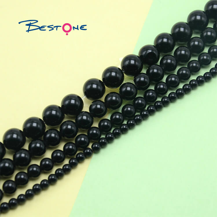 Wholesale 4mm 6mm 8mm 10mm Natural Gemstone Obsidian Round Beads for Men Women Bracelet