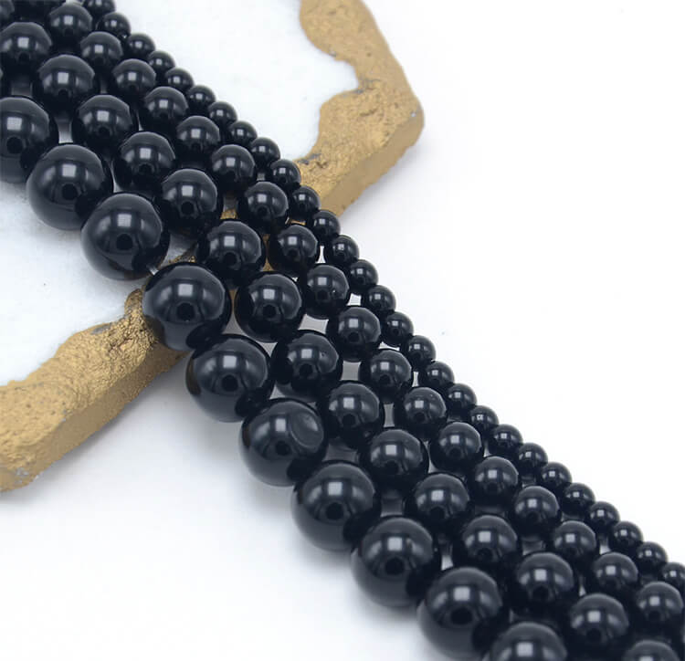 Wholesale 4mm 6mm 8mm 10mm Natural Gemstone Obsidian Round Beads for Men Women Bracelet