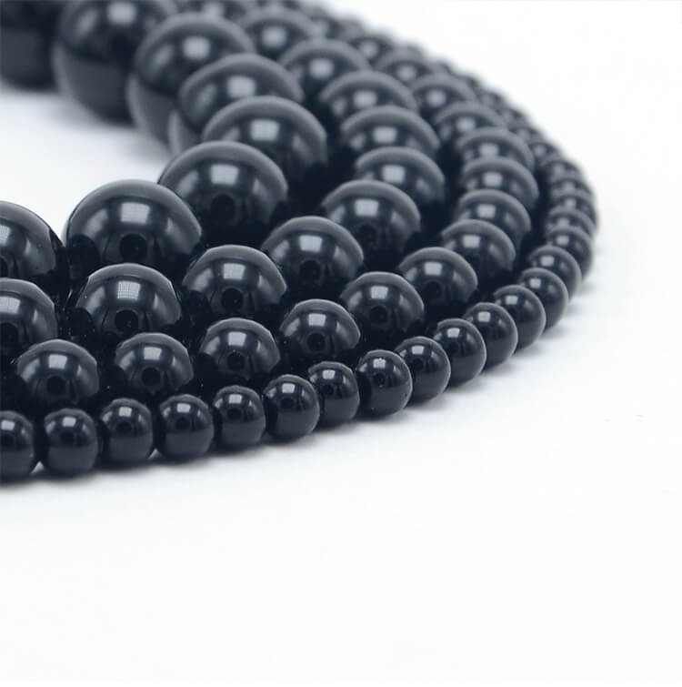 Wholesale 4mm 6mm 8mm 10mm Natural Gemstone Obsidian Round Beads for Men Women Bracelet