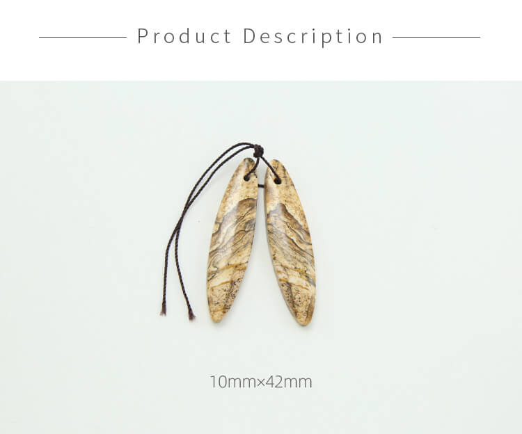 Wholesale Natural Picture Jasper Gem Pendant for DIY Jewelry Gemstone Necklace Making