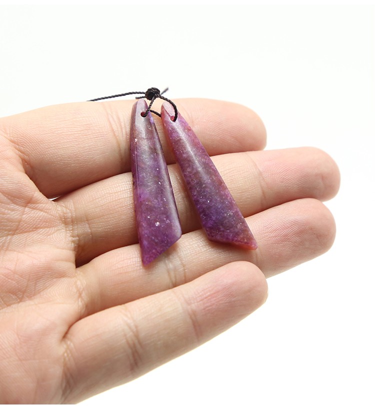 New Competitive Lepidolite Gem Pendant for DIY Jewelry Gemstone Necklace Making