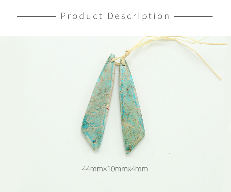 Impression Jasper Gem Pendant for DIY Jewelry Gemstone Necklace Making