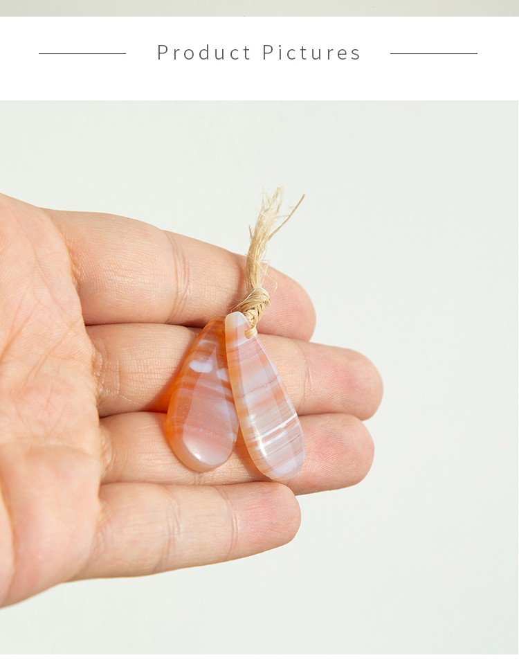 Natural Striped Agate Gem Pendant for DIY Jewelry Gemstone Necklace Making