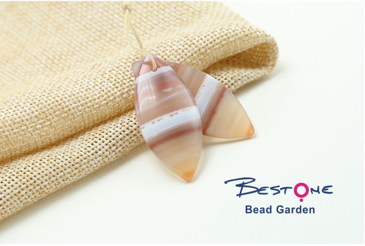 Natural Striped Agate Gem Pendant for DIY Jewelry Gemstone Necklace Making