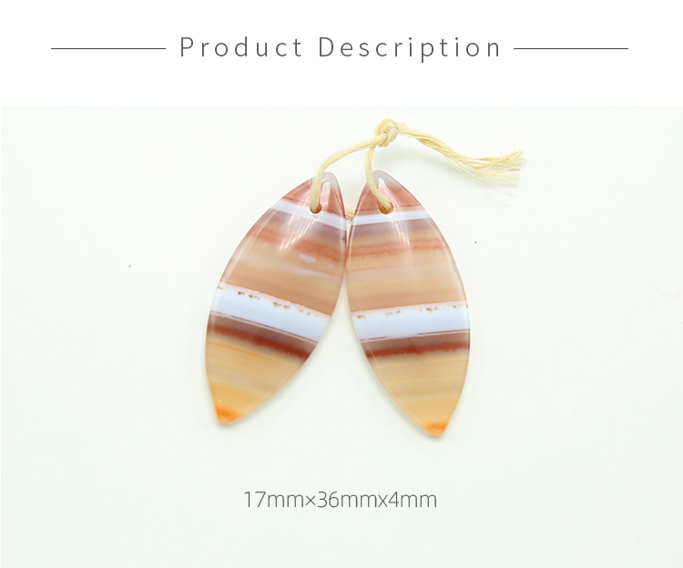 Natural Striped Agate Gem Pendant for DIY Jewelry Gemstone Necklace Making