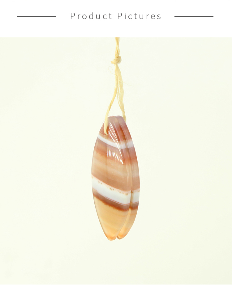 Natural Striped Agate Gem Pendant for DIY Jewelry Gemstone Necklace Making