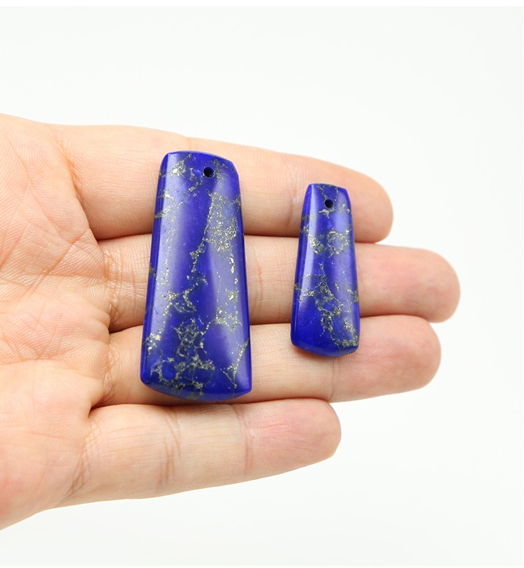 Nugget Lapis Gem Pendant for DIY Jewelry Gemstone Necklace Making