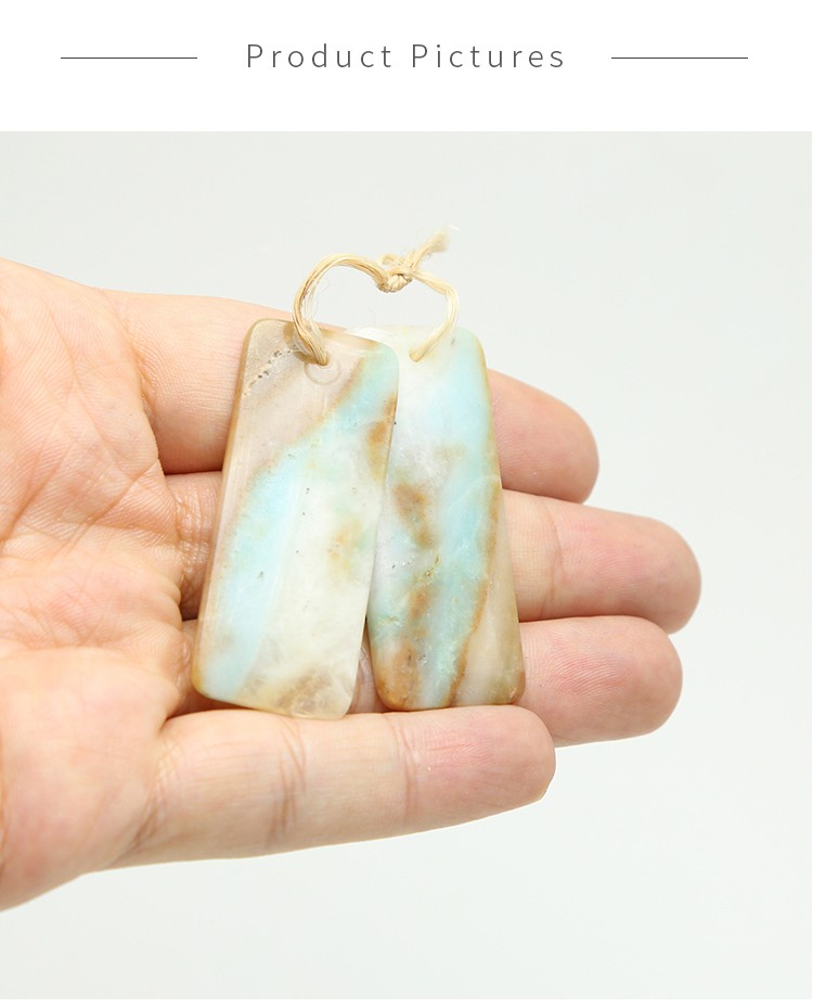 Amazonite Gem Pendant for DIY Jewelry Gemstone Necklace Making