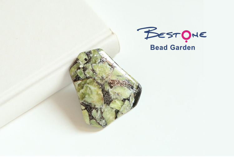 Composite Peridot Gem Pendant for DIY Jewelry Gemstone Necklace Making