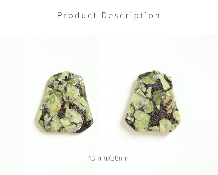 Composite Peridot Gem Pendant for DIY Jewelry Gemstone Necklace Making