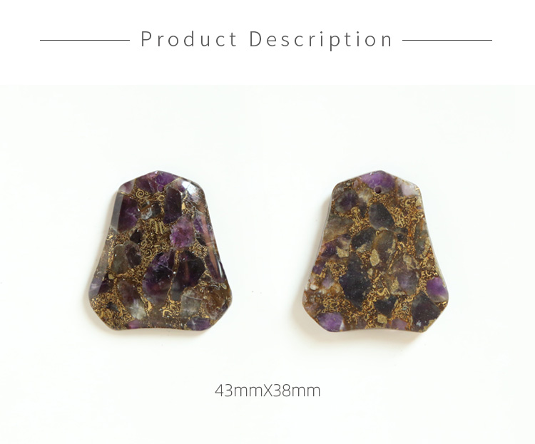 Composite Amethyst Gem Pendant for DIY Jewelry Gemstone Necklace Making