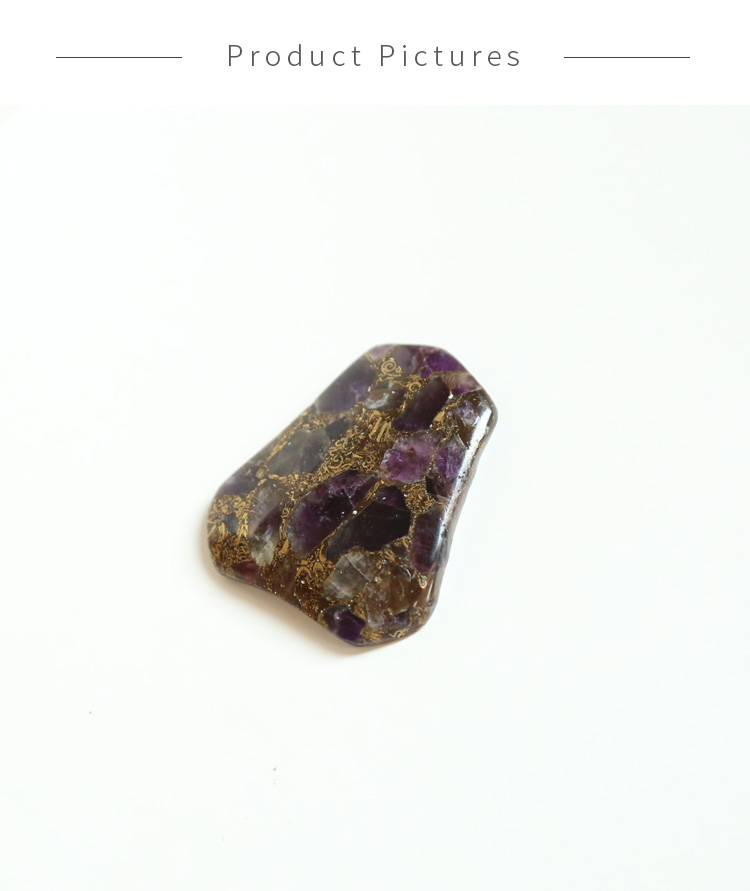 Composite Amethyst Gem Pendant for DIY Jewelry Gemstone Necklace Making