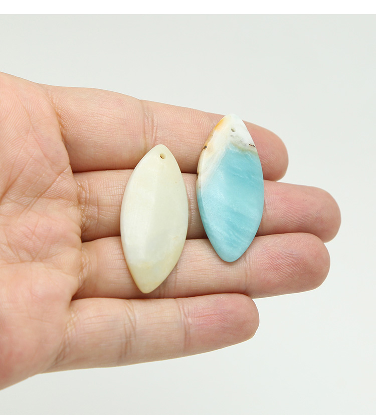 Natural Amazonite Gem Pendant for DIY Jewelry Gemstone Necklace Making