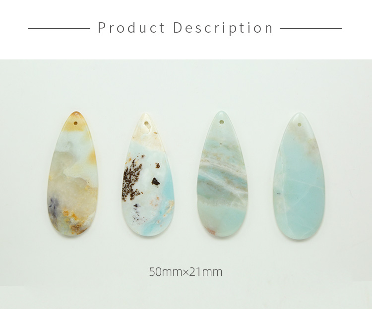 Premium Natural Amazonite Gem Pendant for DIY Jewelry Gemstone Necklace Making