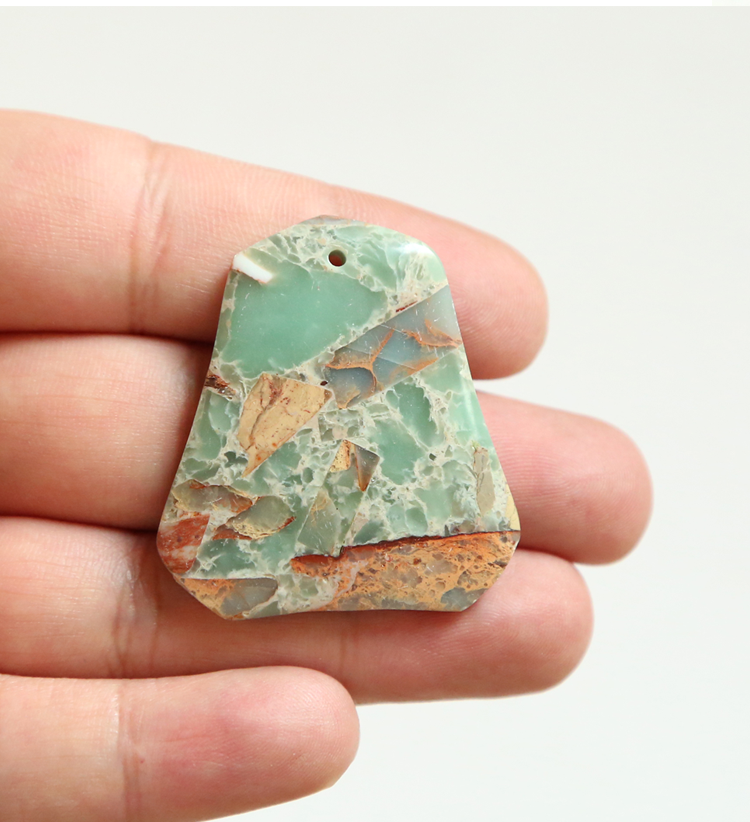 New Snakeskin Jasper Gem Pendant for DIY Jewelry Gemstone Necklace Making