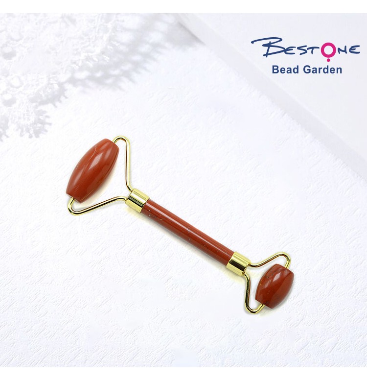 Natural Red Jasper Facial Roller Gemstone Skin Care Beauty Product