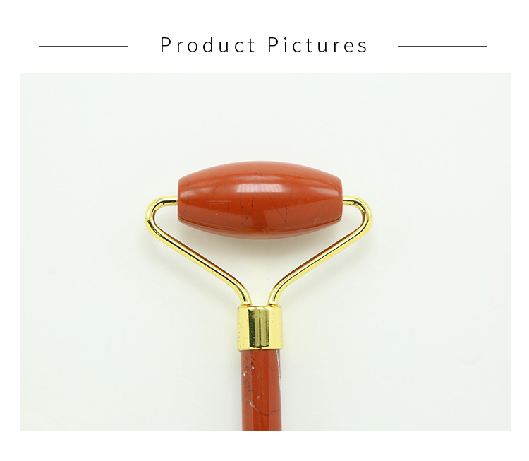 Natural Red Jasper Facial Roller Gemstone Skin Care Beauty Product