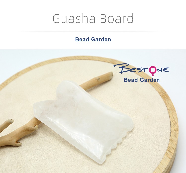 Natural Rock Crystal Gua Sha Scraping Gemstone Face Slimming Massage Tool Gift