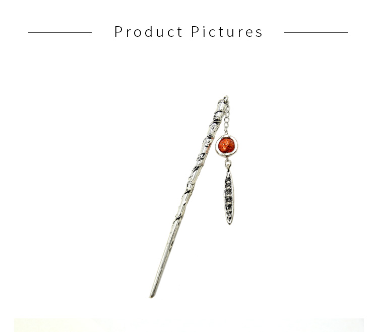 DIY Alloy Bookmark Vintage Metal Stick Bookmark with Lava Bead Decoration