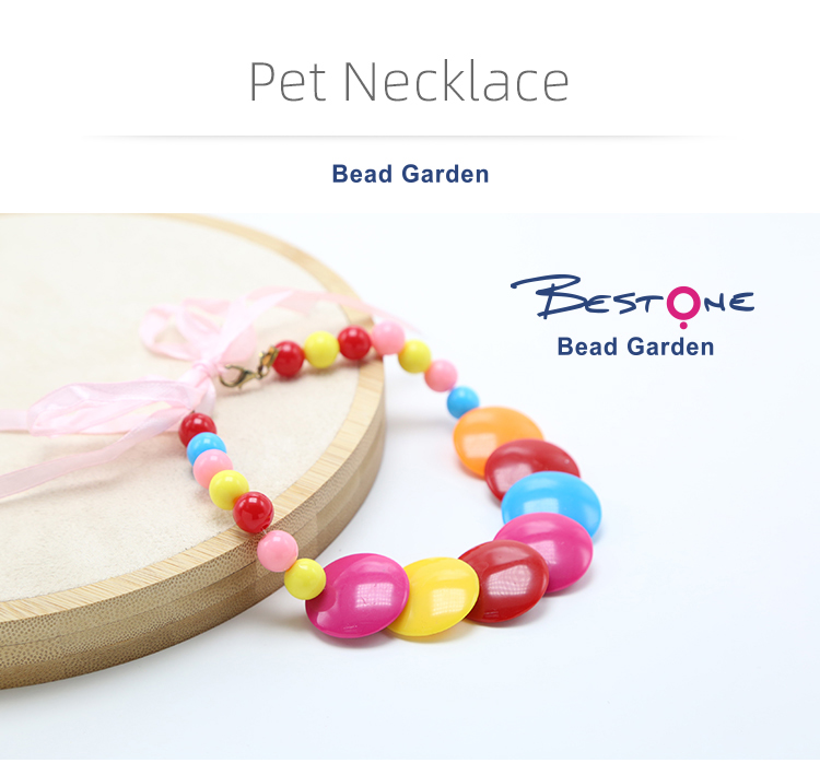 Multi Color Acrylic Pet Necklace Pet Choker For Dog Cat Pet Jewelry Bead Jewelry