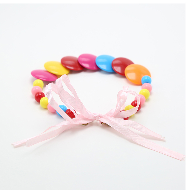 Multi Color Acrylic Pet Necklace Pet Choker For Dog Cat Pet Jewelry Bead Jewelry