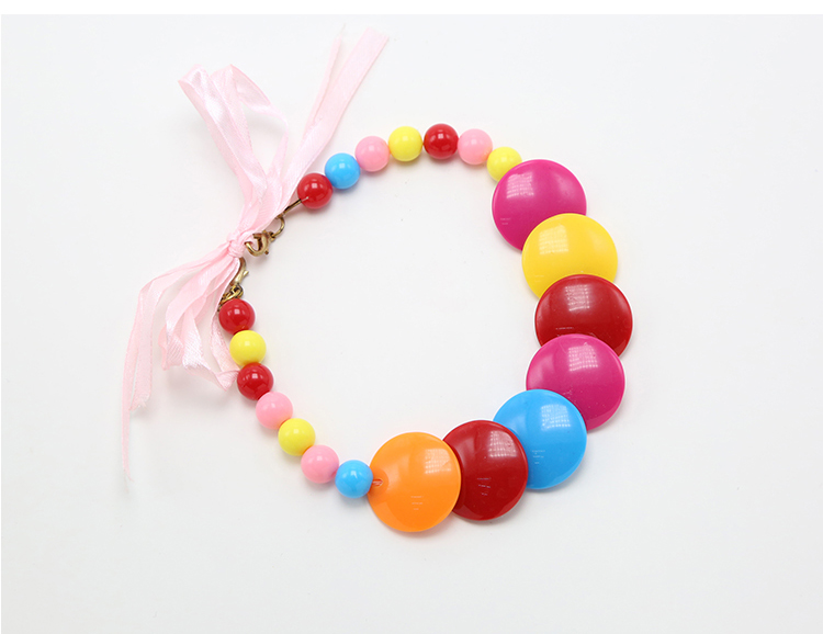 Multi Color Acrylic Pet Necklace Pet Choker For Dog Cat Pet Jewelry Bead Jewelry