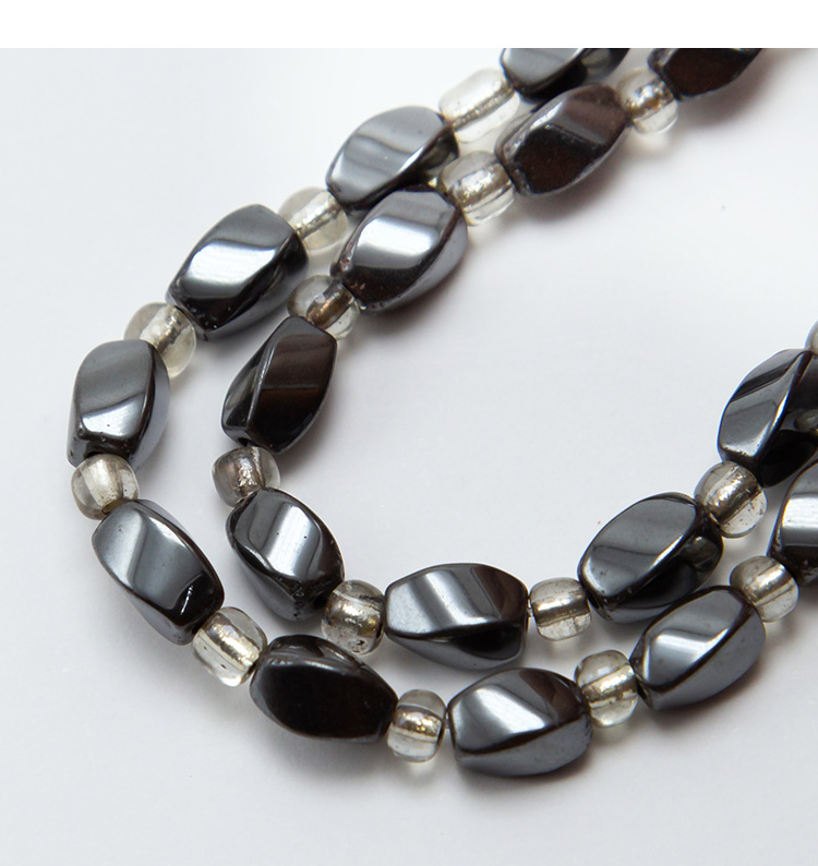 8x5mm Hematite Twist Beads