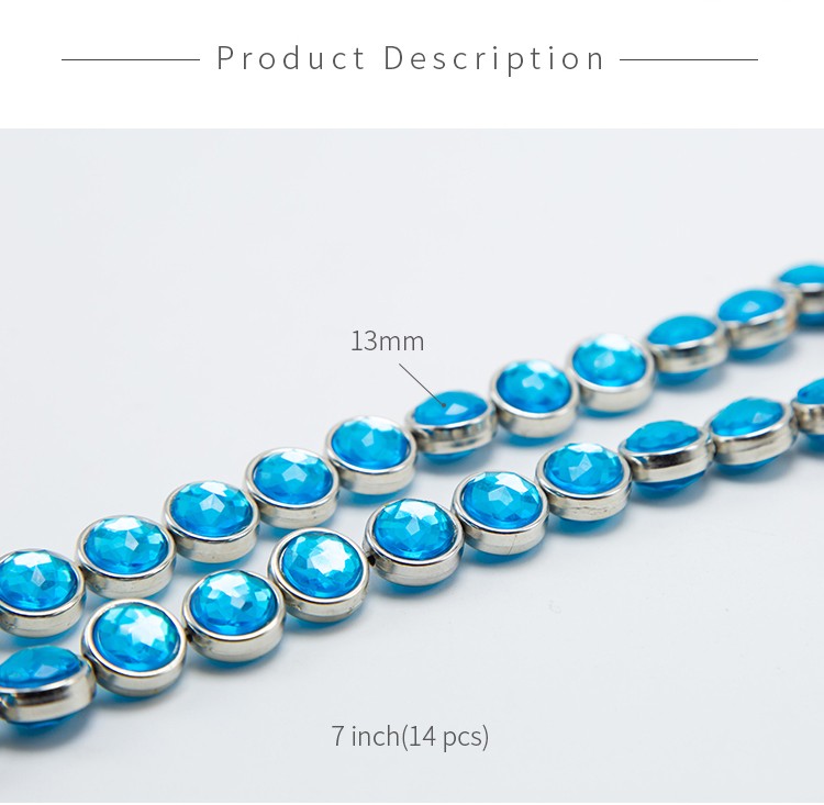 13mm Blue Disc Beads Acrylic Beads