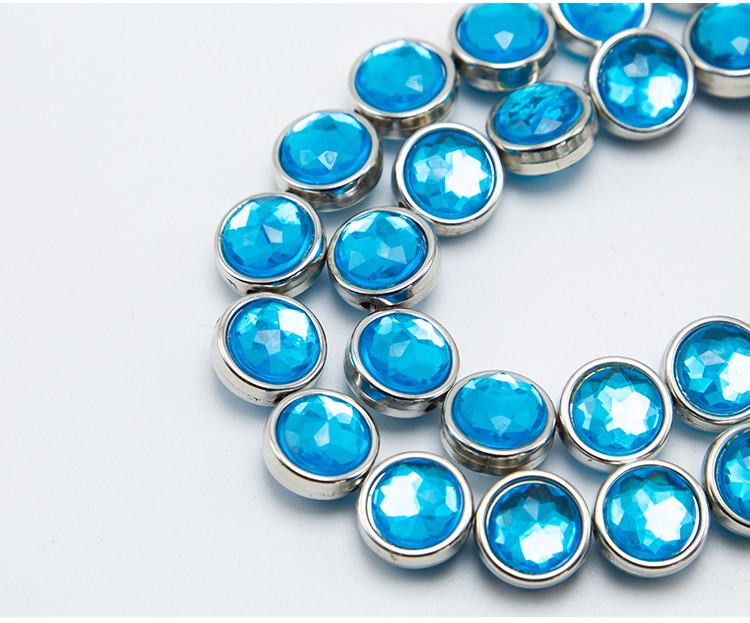 13mm Blue Disc Beads Acrylic Beads