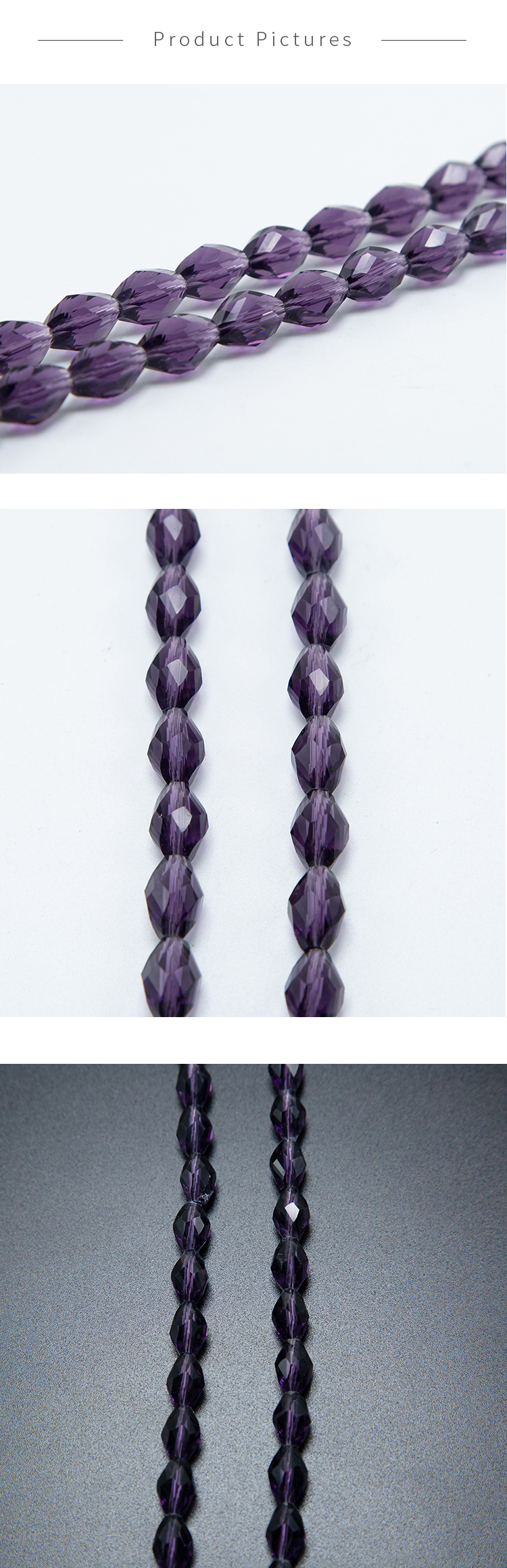 10x8mm Purple Faceted Oval Beads
