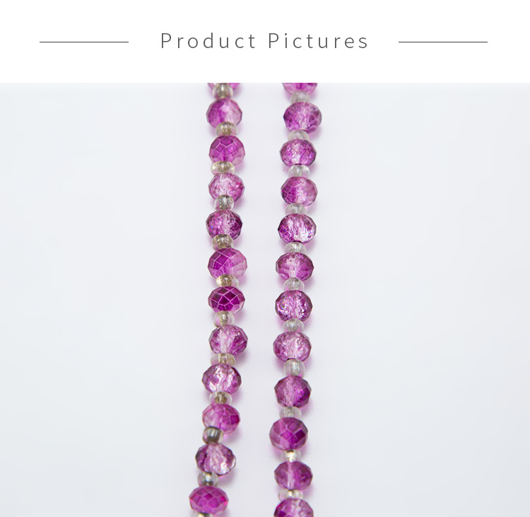 8x6mm Purple with Pink Crackle Glass Beads Faceted Rondelle Glass Beads