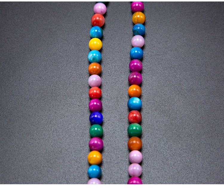 6mm Multi Color Shell Bead