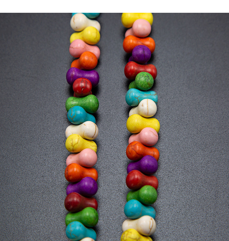 14x8mm Multi Color Dyed Howlite Bone Beads