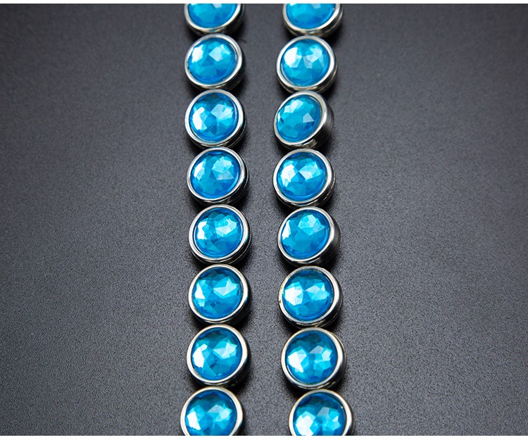 13mm Blue Disc Beads Acrylic Bead