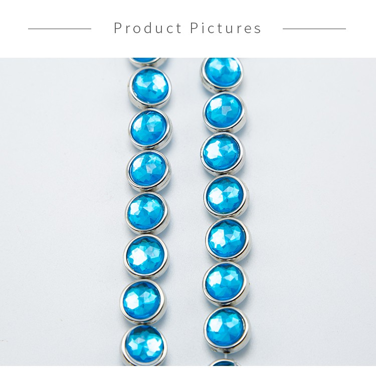 13mm Blue Disc Beads Acrylic Bead