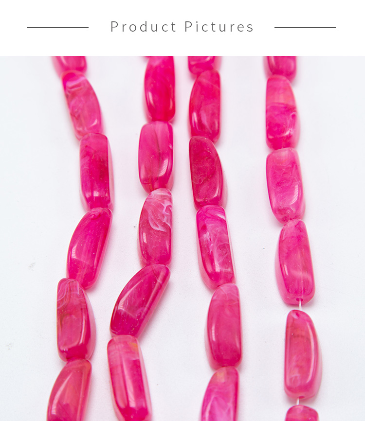 24x10mm Hot Pink Nuggets  Acrylic Bead