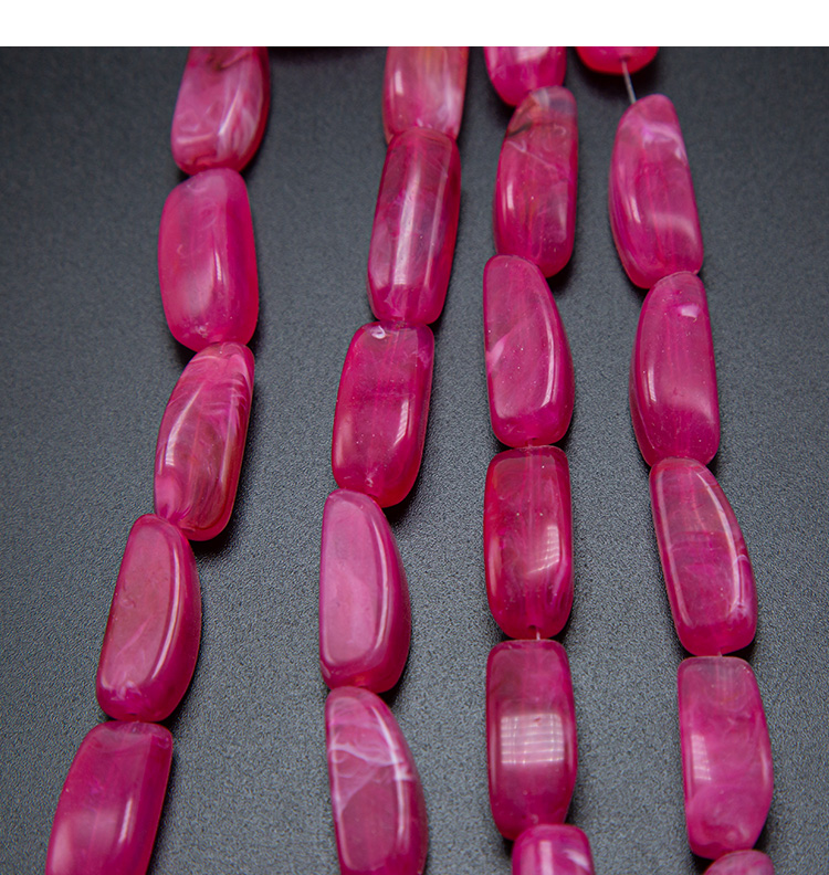 24x10mm Hot Pink Nuggets  Acrylic Bead