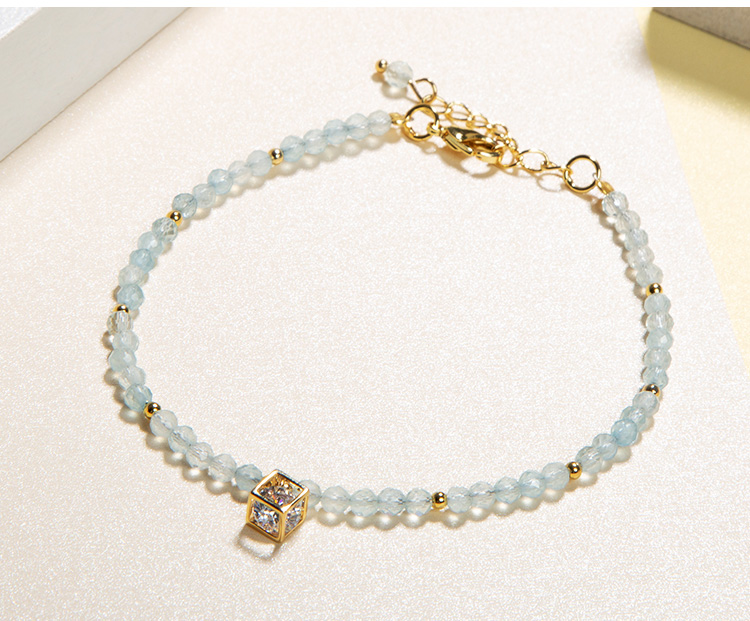 Bestone  3mm Aquamarine Bracelet