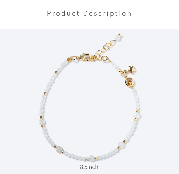 Bestone 2.5mm Moonstone Bracelet