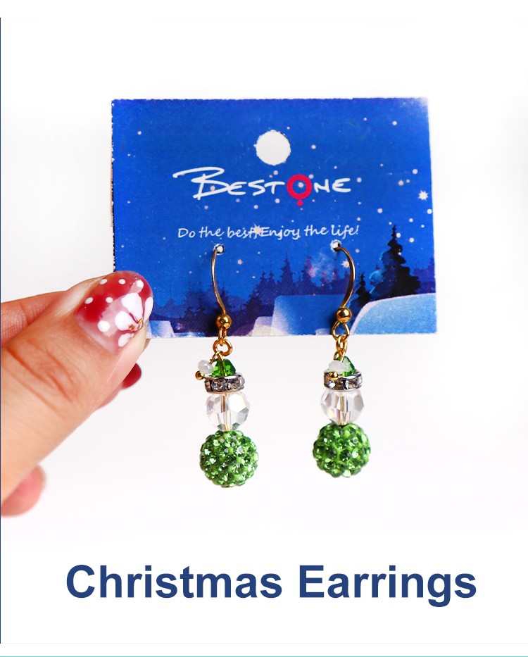 Christmas Acrylic snow man Earrings