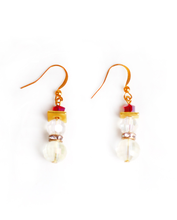 Christmas Acrylic snow man Earrings