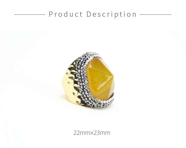 Yellow Agate Ring