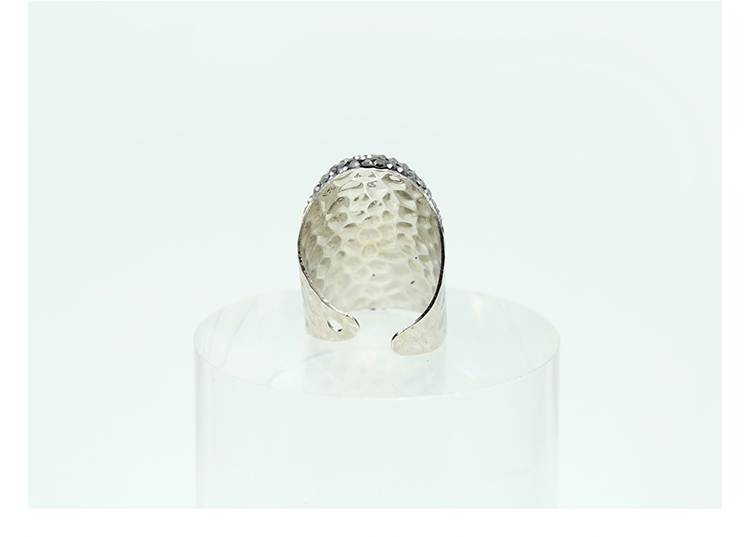 Abalone Shell Ring Imitation Rhodium