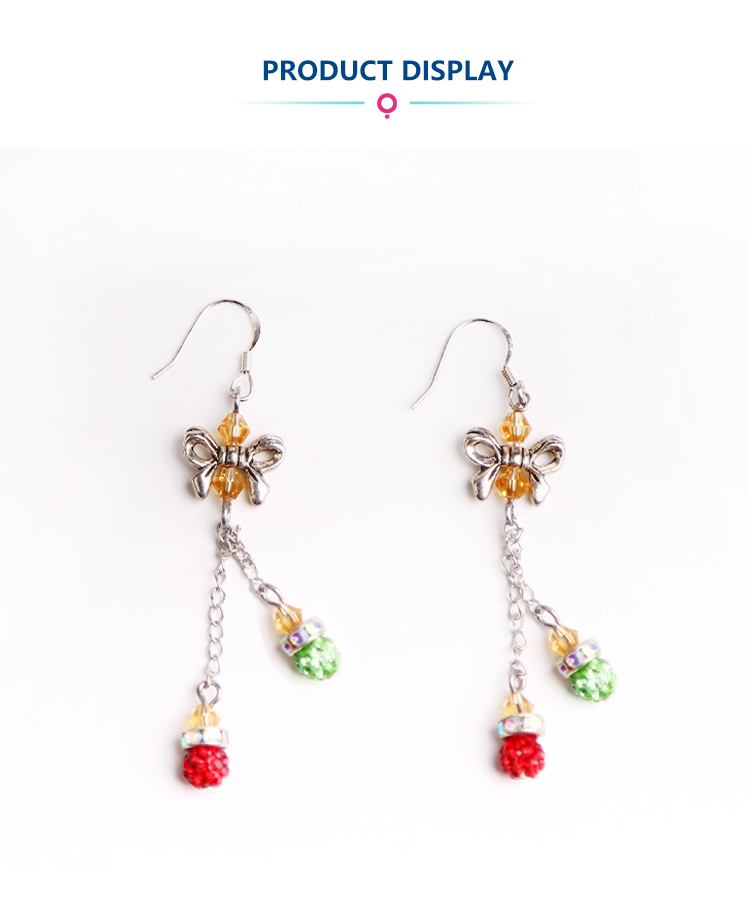 Christmas Acrylic bow Earrings