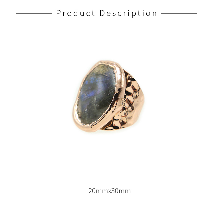 Labradorite Ring Gold Plated