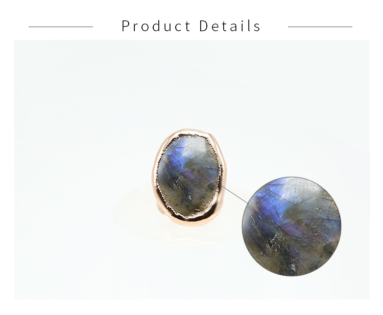 Labradorite Ring Gold Plated