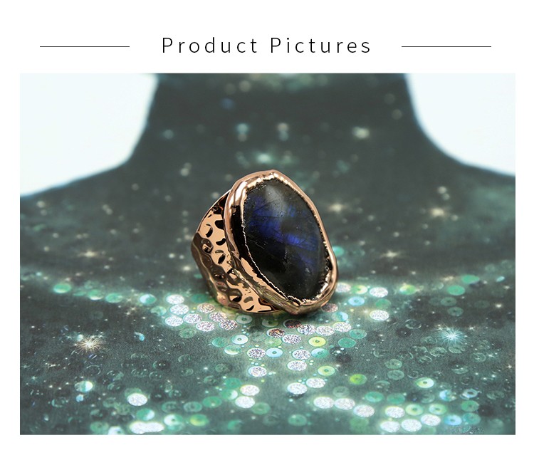 Labradorite Ring Gold Plated